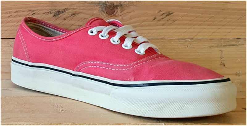 Vans Off The Wall Low Canvas Trainers UK6.5/US9/EU40 T375 Bright Pink/Gum Sole