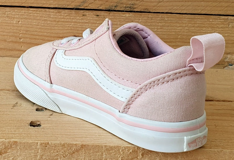 Vans Off The Wall Low Canvas Kids Trainers UK7 US7.5 EU24 721356 Light Pink VintageTrainers