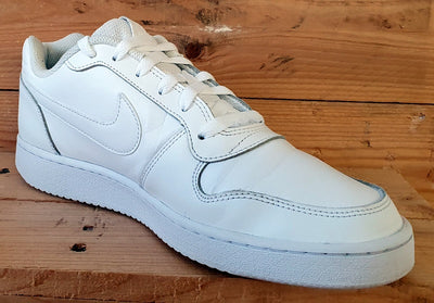 Nike Ebernon Low Leather Trainers UK8/US9/EU42.5 AQ1775-100 Triple White