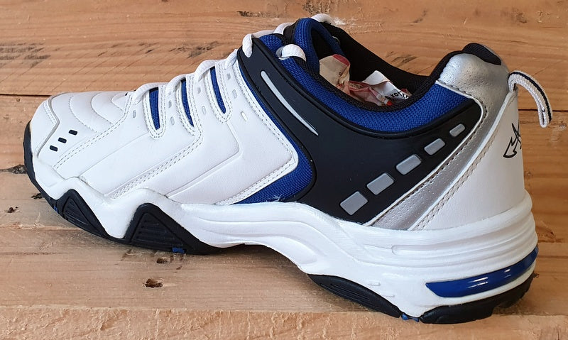 Dutchy Victory Run Low Leather Trainers UK9/US9.5/EU43 White/Black/Blue/Grey