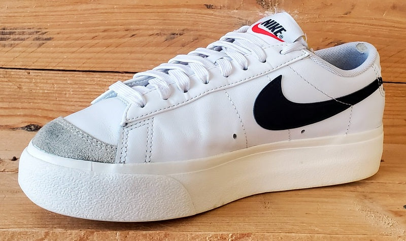 Nike Blazer Platform Low Leather Trainers UK4.5/EU7/EU38 DJ0292-101 White/Black