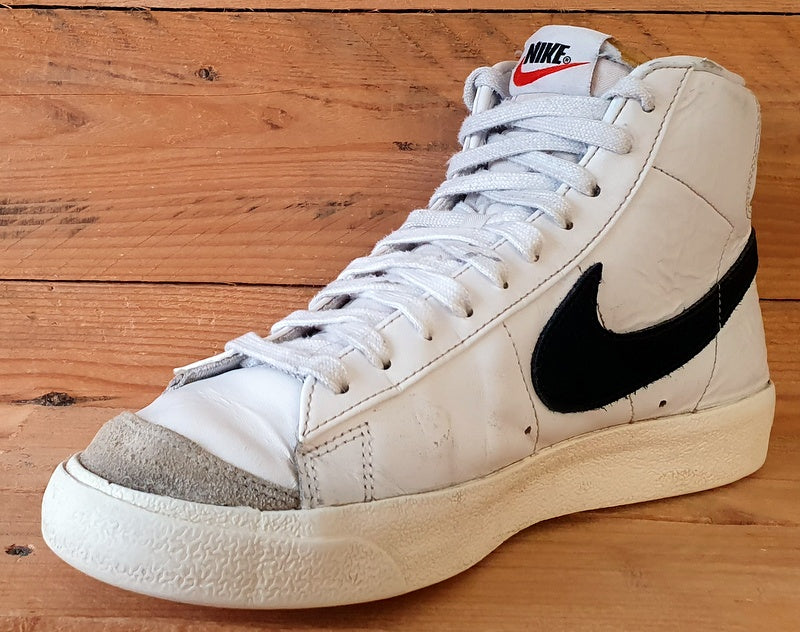 Nike Blazer Mid 77 Vintage Leather Trainers UK8/US9/E42.5 BQ6806-100 White/Black