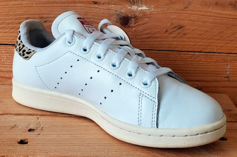 Adidas Stan Smith Low Leather Trainers UK4.5/US6/EU37 FV8080 White/Leopard
