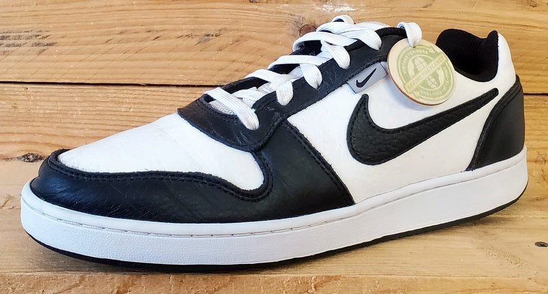 Nike Ebernon Premium Leather Trainers UK7.5/US8.5/EU42 AQ1774-102 Black/White