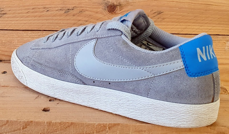 Nike Blazer Low Suede Trainers UK9/US10/EU44 371760-022 Grey/Blue/White