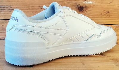 Reebok Techque T Bold Low Leather Trainers UK4/US6.5/EU37 GZ6020 Triple White