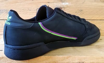 Adidas Continental 80 Low Suede Trainers UK9.5/US10/EU44 FU9392 Black/Purple