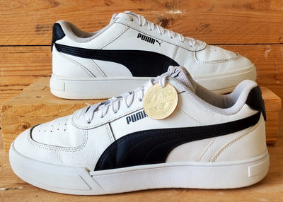 Puma Caven Low Leather Trainers UK8/US9/EU42 380810-02 White/Black