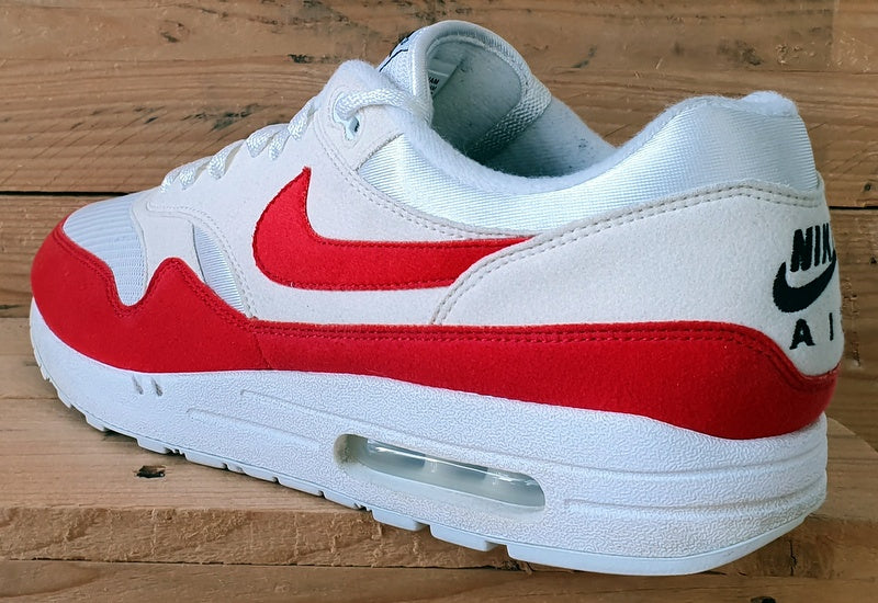 Nike Air Max 1 By You Low Suede Trainers UK11/US12/EU46 CN9671-991 White/Red