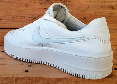 Nike Air Force 1 Sage Low Leather Trainers UK8.5/US11/EU43 AR5339-100 White/Blue