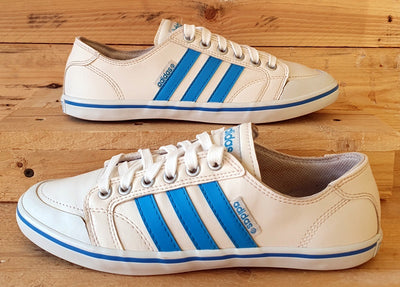 Adidas Originals Low Leather Trainers UK5.5/US7/EU38.5 U45782 White/Blue