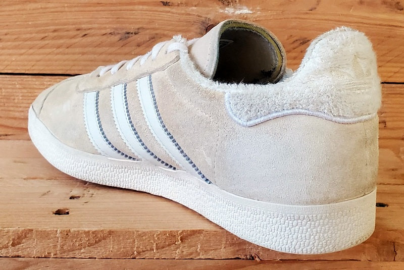 Adidas Gazelle Low Suede Trainers UK8.5/US9/EU42.5 EE5501 Ecru Tint/White