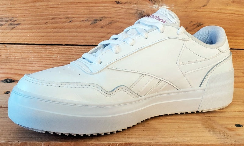 Reebok Techque T Bold Low Leather Trainers UK4/US6.5/EU37 GZ6020 Triple White