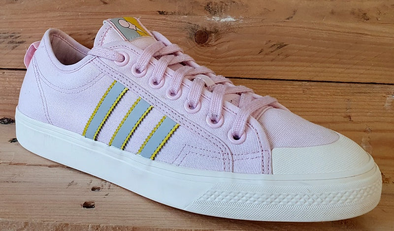 Adidas Originals Nizza Low Canvas Trainers UK10.5/US11/EU45 GY1343 Pink/Grey