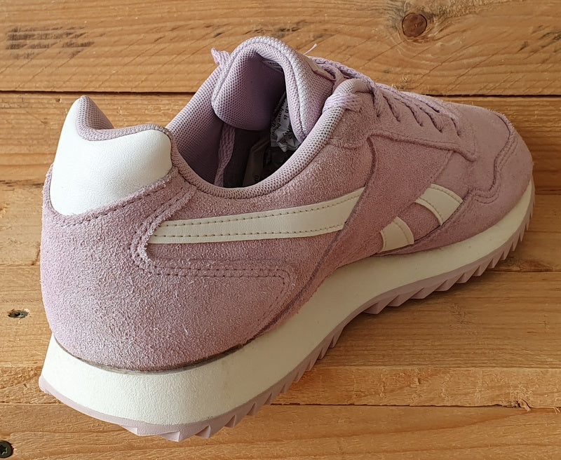 Reebok Royal Glide Ripple Low Suede Trainers UK8/US10.5/EU42 FW7876 Lilac/White