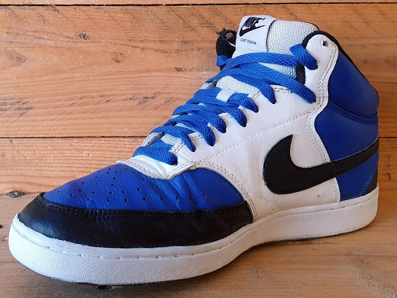 Nike Court Vision Mid Leather Trainers UK8/US9/EU42.5 DM1186-400 Game Royal