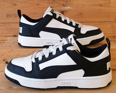 Puma Rebound Layup Low Leather Trainers UK5/US6C/EU38 370490-16 White/Black