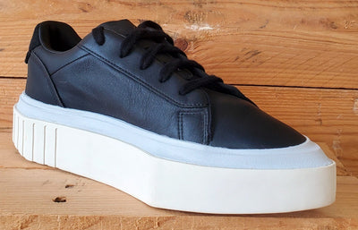 Adidas Hypersleek Low Leather Trainers UK6/US7.5/EU39 EE8275 Black/White