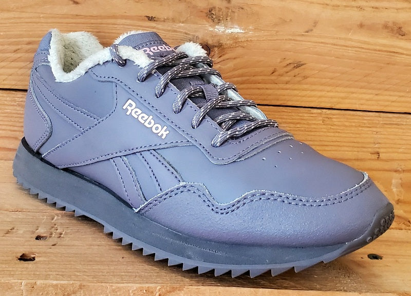 Reebok Royal Glide Ripple Low Leather Trainers UK5/US7.5/EU38 FW0842 Grey Purple