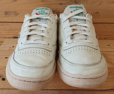 Reebok Club C 85 Low Leather Trainers UK10/US11/EU44.5 DV6434 Chalk/Green