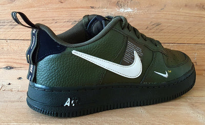 Nike Air Force 1 07 Low Leather Trainers UK5/US5.5Y/EU38 AR1708-300 Olive Khaki