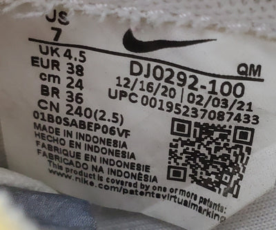 Nike Blazer Platform Low Leather Trainers UK4.5/US7/EU38 DJ0292-100 Triple White