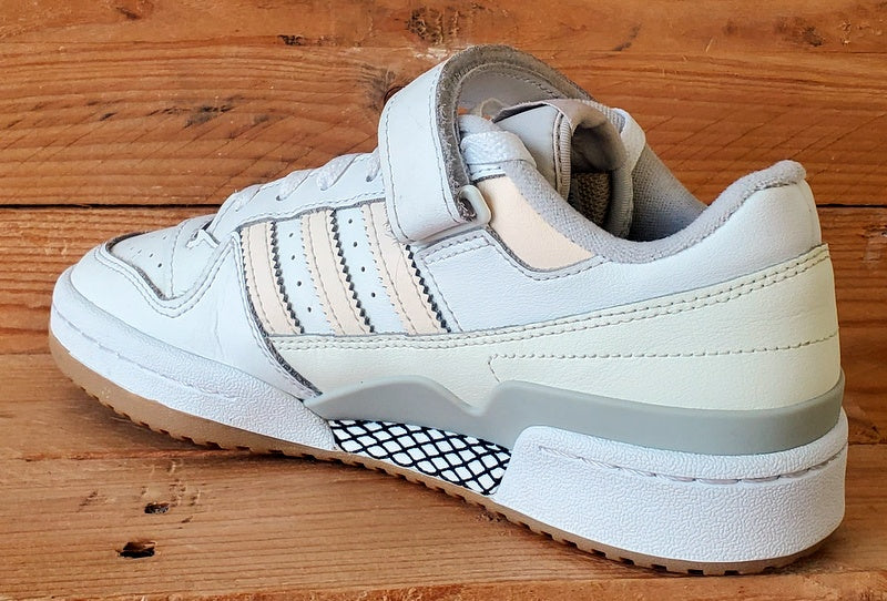 Adidas Forum Low Leather Trainers UK5/US6.5/EU38 GX4523 White/Ecru Tint/Gum