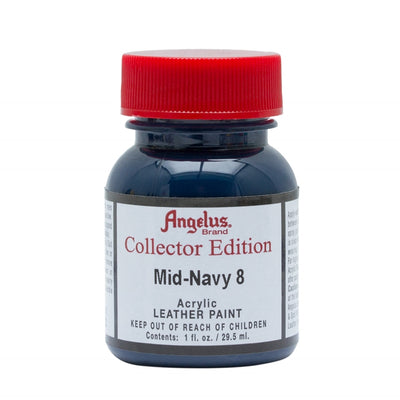 Angelus Collector Edition Acrylic Leather Paint- Mid-Navy 8 - 1fl oz / 30ml - Custom Sneakers