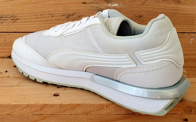 Puma City Rider Low Textile Trainers 383411-02 Triple White UK10.5/US11.5/EU45