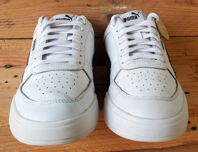 Puma Caven Low Leather Trainers UK8/US9/EU42 380810-02 White/Black
