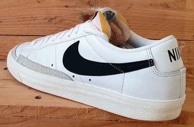 Nike Blazer Low 77 Leather Trainers UK10/US11/EU45 DA6364-101 White/Black