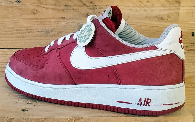 Nike Air Force 1 Low Suede Trainers UK10/US11/EU45 488298-620 Red/White