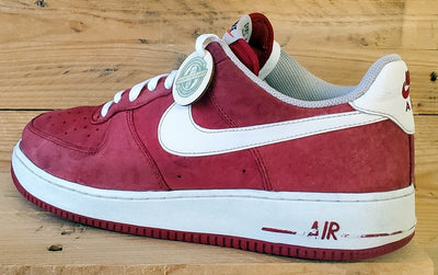 Nike Air Force 1 Low Suede Trainers UK10/US11/EU45 488298-620 Red/White