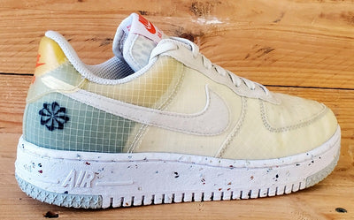 Nike Air Force 1 Crater Textile Trainers UK4/US6.5/EU37.5DO7692-100 Cream/White
