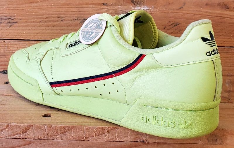 Adidas Continental 80 Leather Trainers UK11/US11.5/E46 B41675 Semi Frozen Yellow