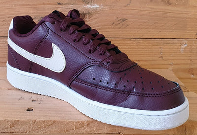 Nike Court Vision Next Nature Leather Trainers UK6/US8.5/E40 DH3158-601 Burgundy