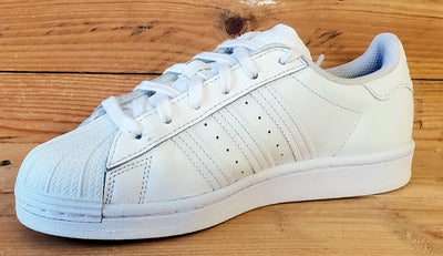 Adidas Superstar Low Leather Trainers UK4/US4.5/EU36.5 EF5399 Triple White