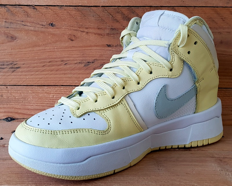 Nike Dunk High Up Rebel Leather Trainers UK5.5/US8/EU39 DH3718-105 Lemon Yellow