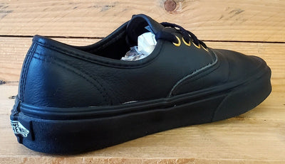 Vans Off The Wall Low Leather Trainers UK3.5/US6/EU36 500714 Triple Black