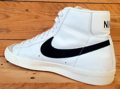 Nike Blazer 77 Mid Leather Trainers UK10/US11/EU45 BQ6806-100 White/Black