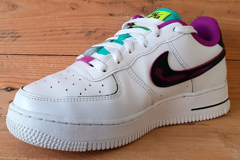 Nike Air Force 1 Low 07' LV8 Trainers UK6/US7Y/E40 DX3933-100 White Vivid Purple