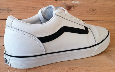 Vans Off The Wall Low Leather Trainers UK8/US9/EU42 500714 White/Black