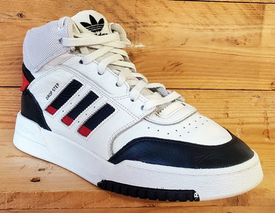 Adidas Drop Step Mid Leather Trainers UK8/US8.5/EU42 IG2507 White/Black/Red