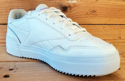 Reebok Techque T Bold Low Leather Trainers UK4/US6.5/EU37 GZ6020 Triple White