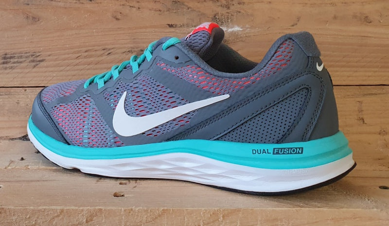 Nike Dual Fusion Run 3 Textile Trainers UK6.5/US9/EU40.5 653594-036 Grey/Teal