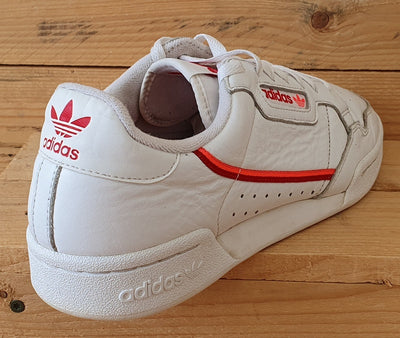 Adidas Continental 80 Low Leather Trainers UK9/US10.5/E43 EE5562 White/Flash Red