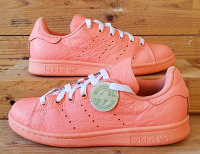 Adidas Stan Smith Low Leather Trainers UK4.5/US6/EU37 AQ6807 Peach Sunglow