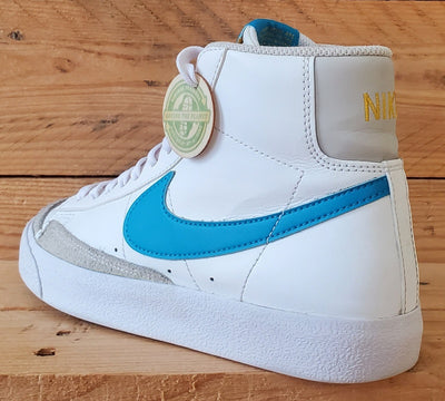 Nike Blazer 77 Mid Leather Trainers UK5/US5.5Y/EU38 DA4086-107 White/Blue