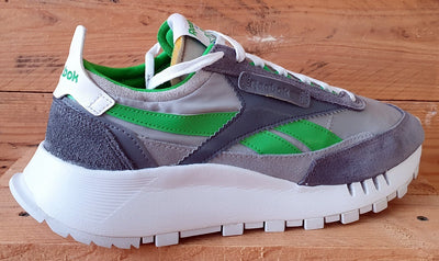 Reebok Classic Legacy Textile/Suede Trainers UK9.5/US10.5/EU44 FY8323 Grey/Green