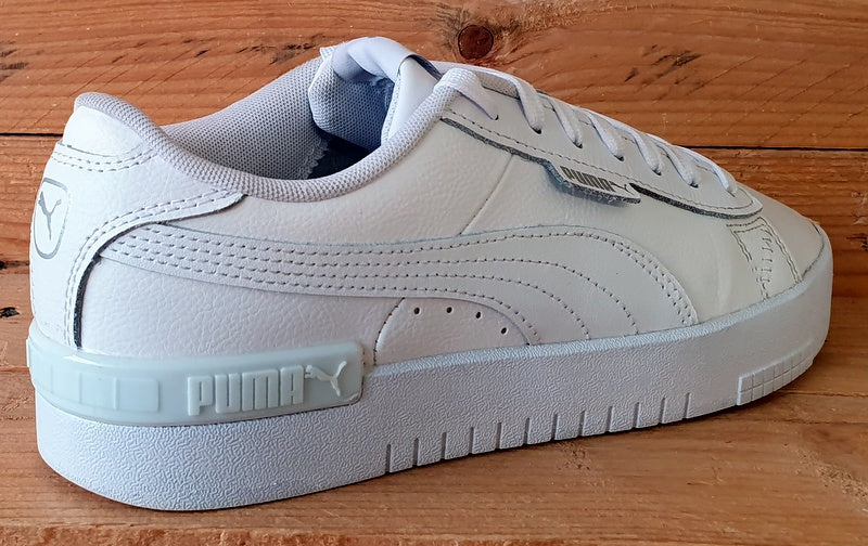 Puma Jada Low Leather Trainers UK6.5/US9/EU40 380751-02 White Silver